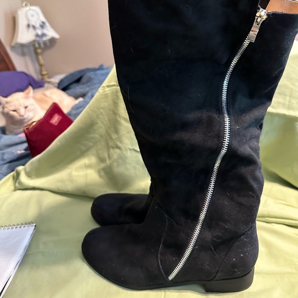 Journee Karin Suede Wide Calf Boots - Picture 1 of 4